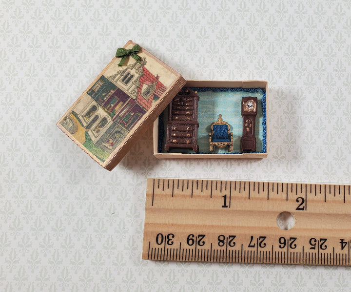Dollhouse 1:144 Toy Furniture in Gift Box Handmade 1/12 Scale Miniature Present