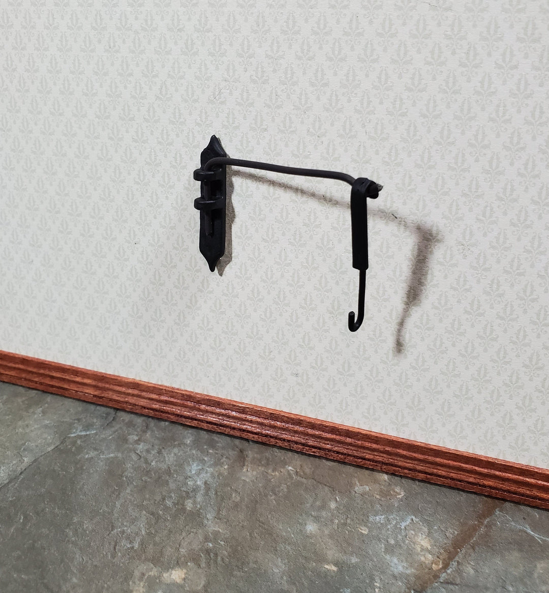 Dollhouse Oven Fireplace Crane Sir Thomas Thumb 1:12 Scale Metal Movable