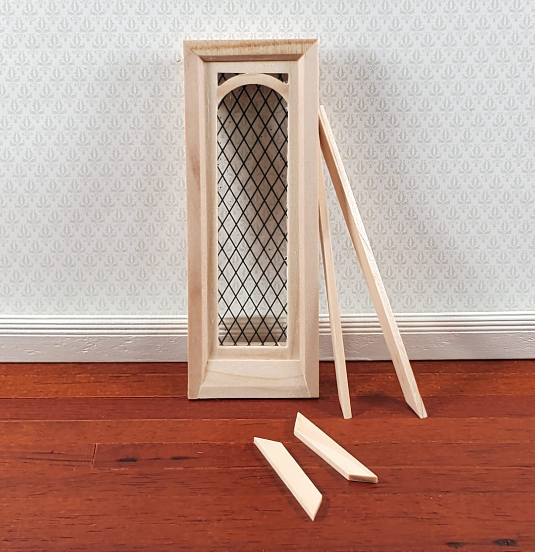 Dollhouse Small Narrow Window 1:12 Scale Wood with Interior Trim and Acrylic