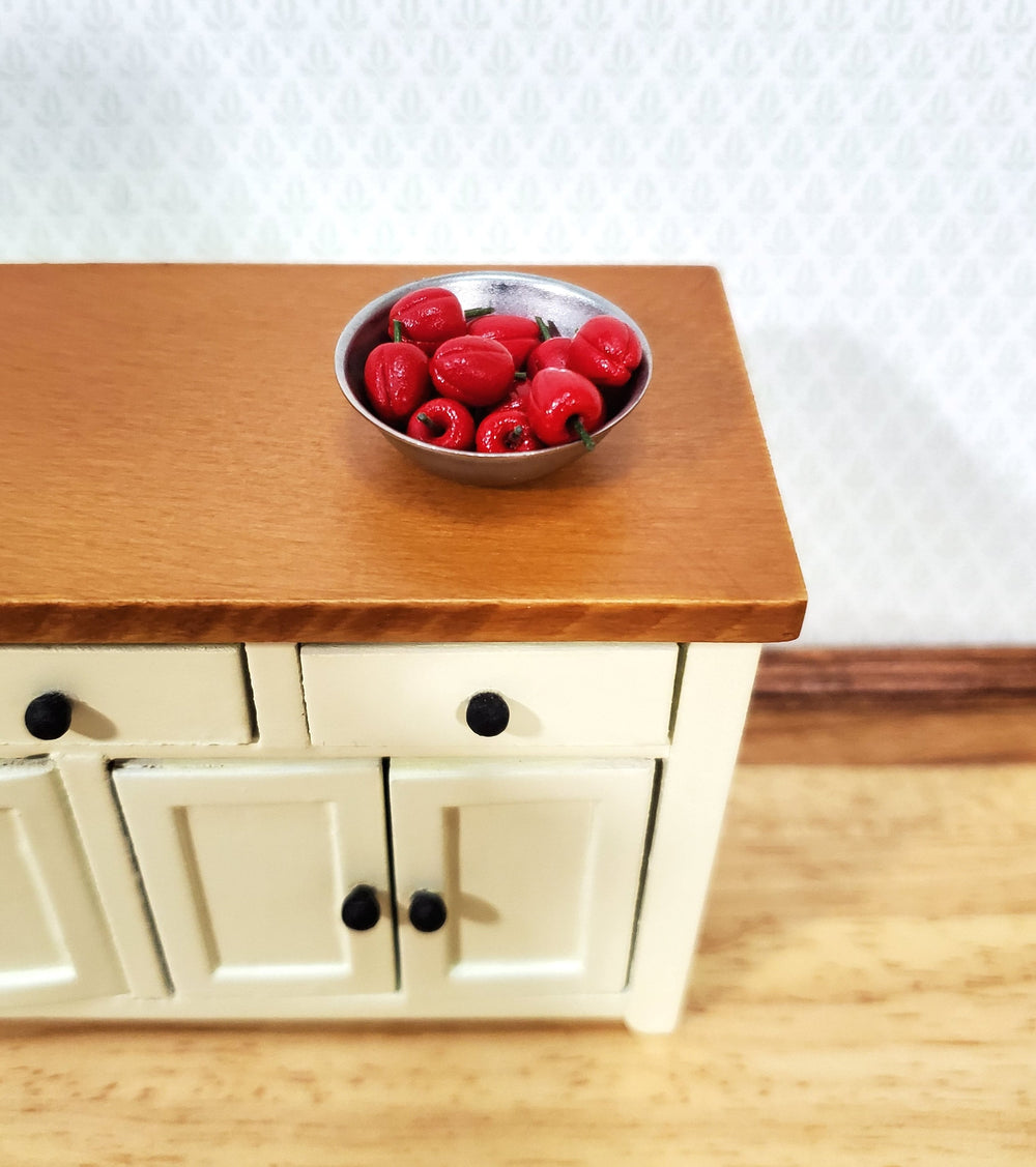 Dollhouse Red Bell Peppers Set of 12 1:12 Scale Miniature Kitchen Food Grocery