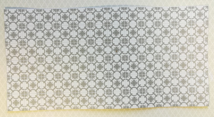 Dollhouse Miniature Tile Flooring Sheet Gray & White 1:12 Scale Break Off Pieces