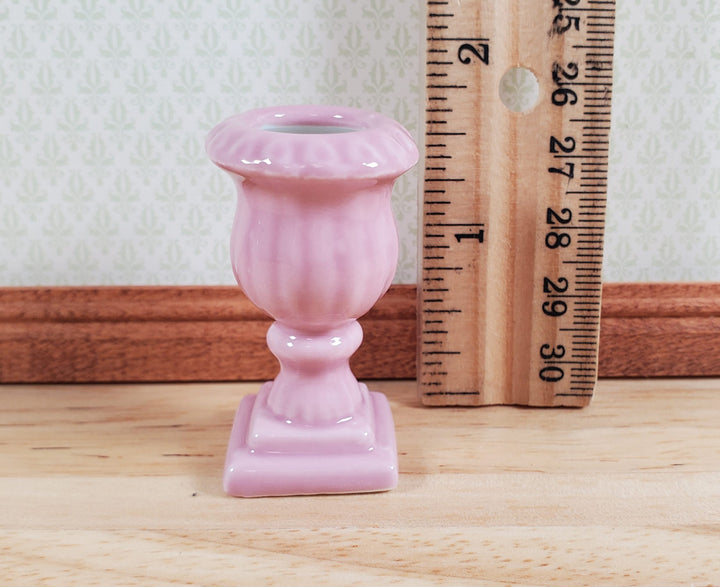 Dollhouse Large Pink Ceramic Urn Planter 1:12 Scale Miniature