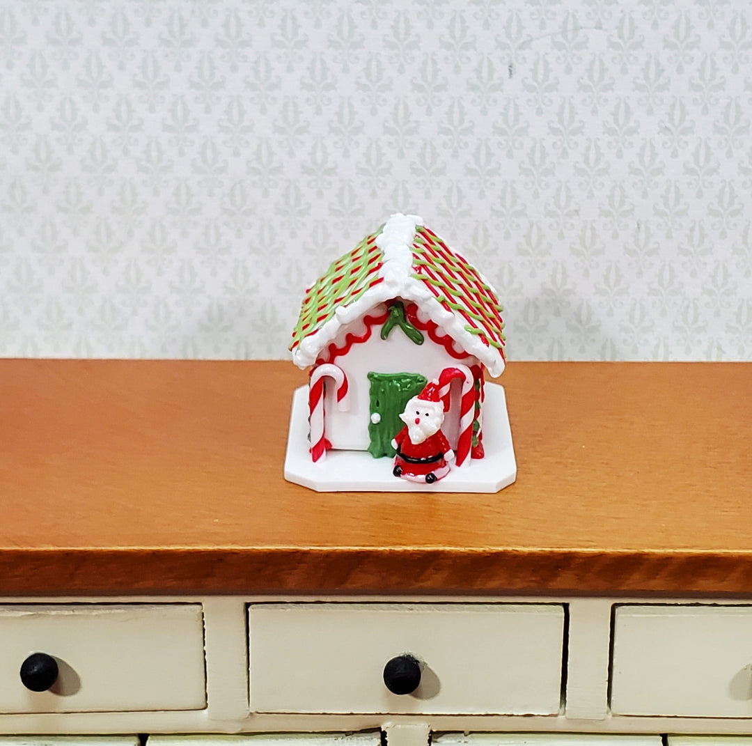 Dollhouse Gingerbread Christmas House with Santa 1:12 Scale Miniature Food
