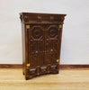 JBM Dollhouse Wardrobe Closet French Louis XIII Style Walnut Finish 1:12 Scale Miniature Furniture