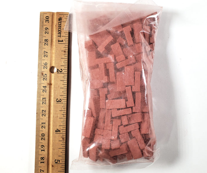 Dollhouse Brick Corners Common Red Bricks by Andi Mini Brick 1:12 Scale 125 Pcs