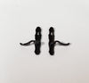 Dollhouse Door Handles x2 French Lever Style Dark Pewter 1:12 Scale CLA05581