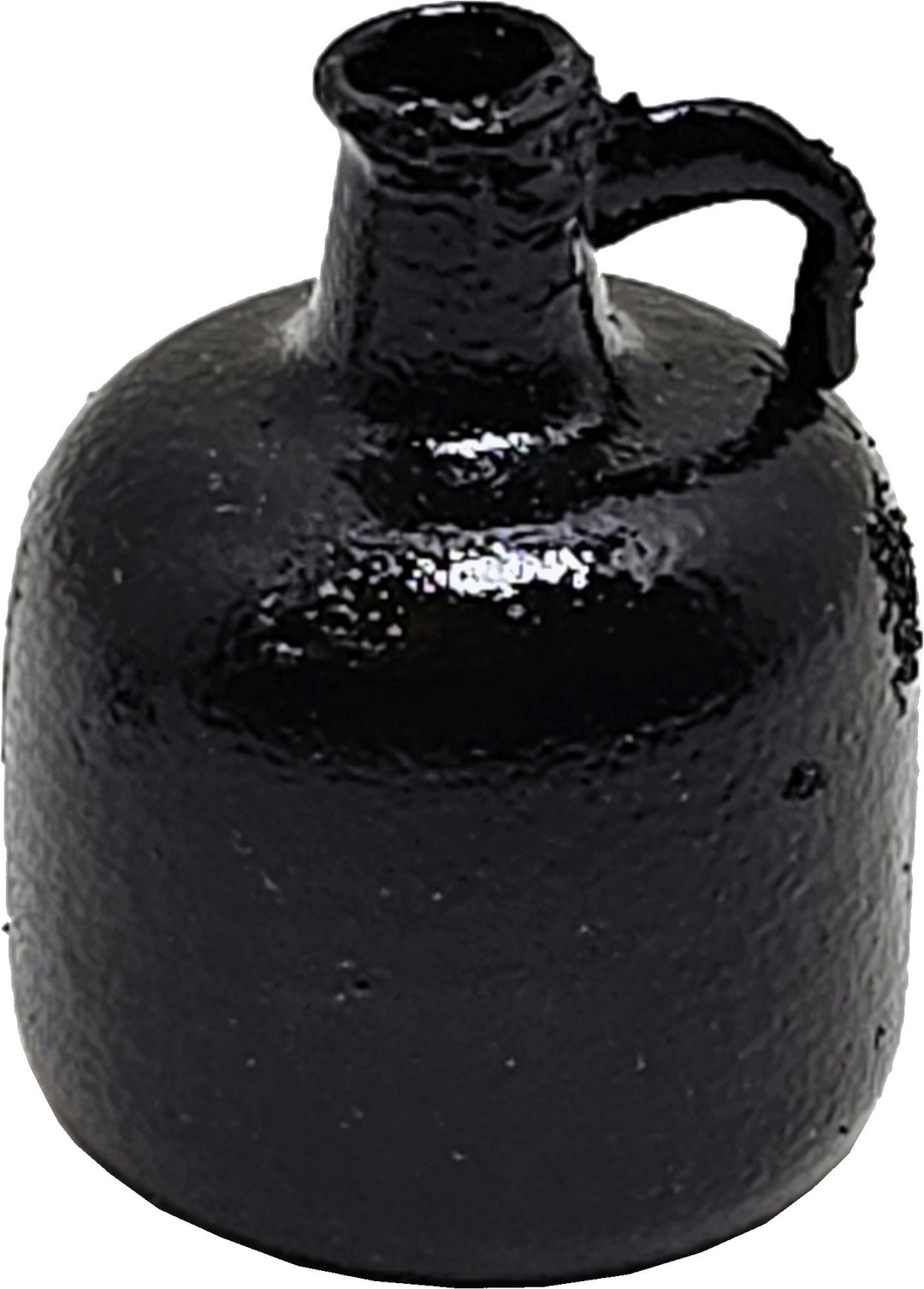Dollhouse Miniature Carboy Demijohn Black Jug with Handle 1:12 Scale