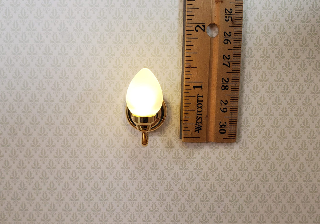 Dollhouse Tear Drop Sconce Battery Operated with Wand 1:12 Scale Miniature Lamp