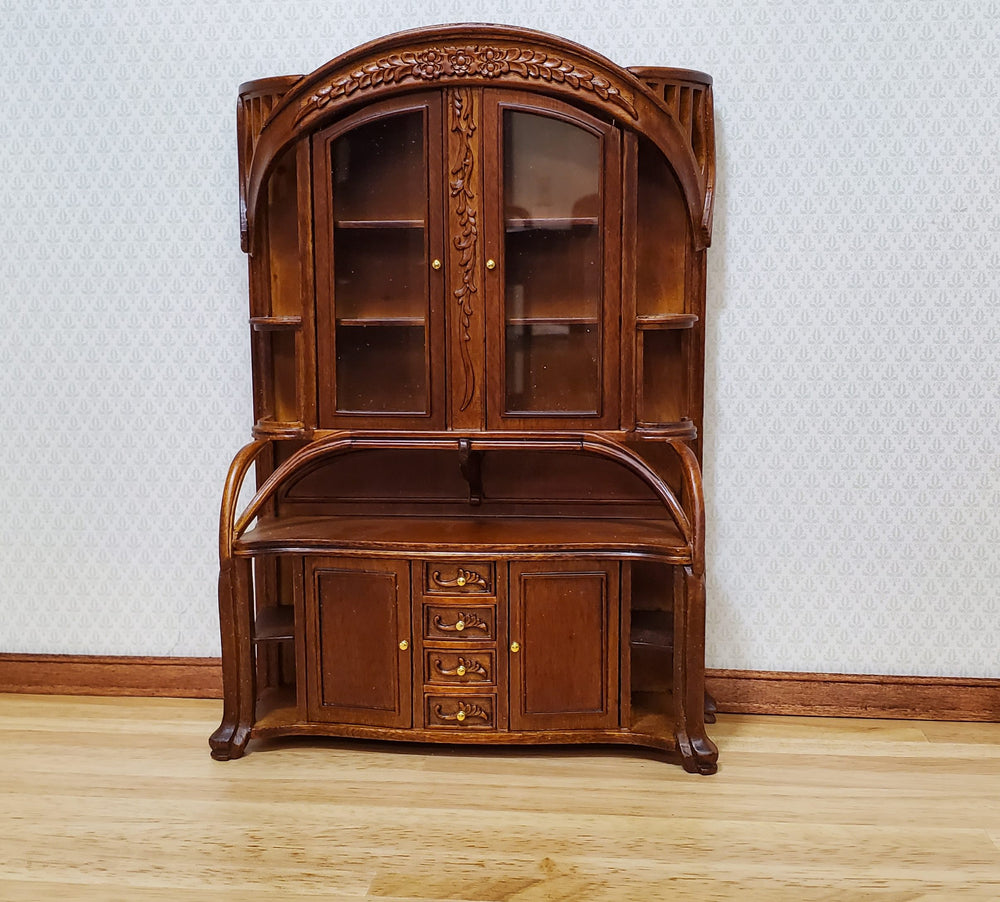 Dollhouse Display Hutch Cabinet Art Nouveau Style 1:12 Scale JBM Furniture