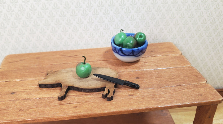 Dollhouse Green Apples Set of 12 1:12 Scale Miniatures Kitchen Food Fruit Grocer