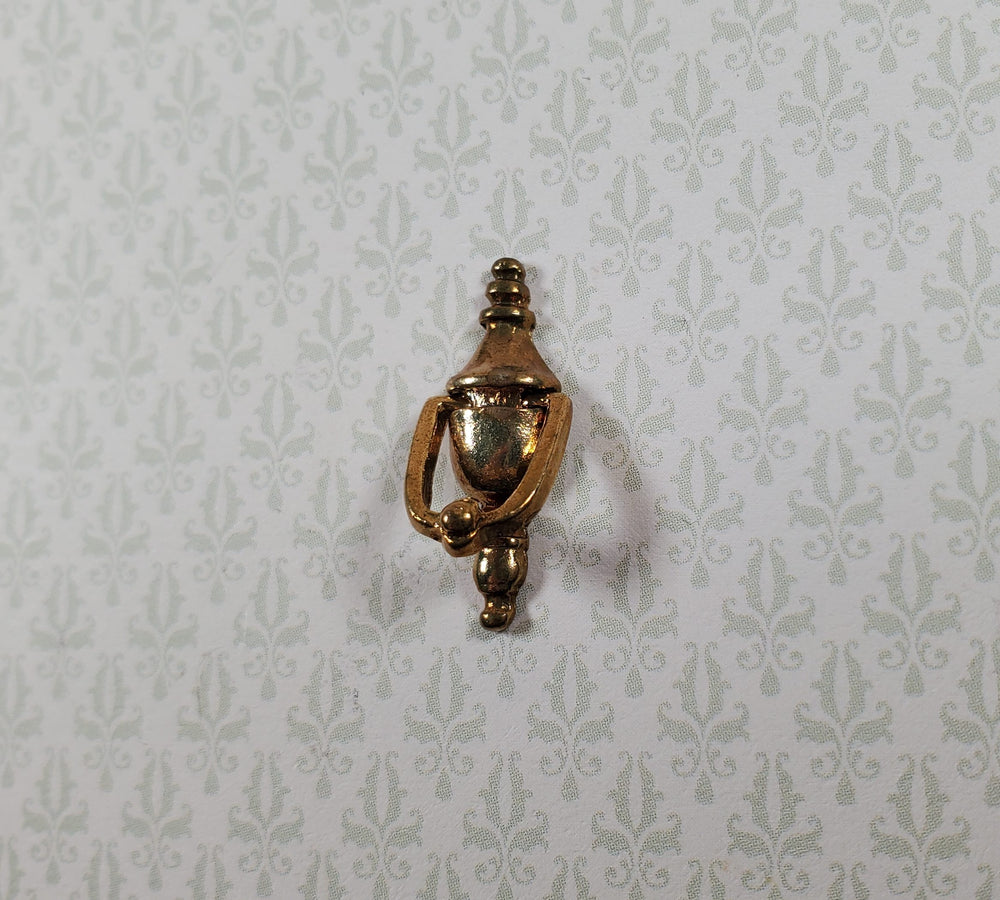 Dollhouse Door Knocker Movable Gold Brass Metal 1:12 Scale Miniature