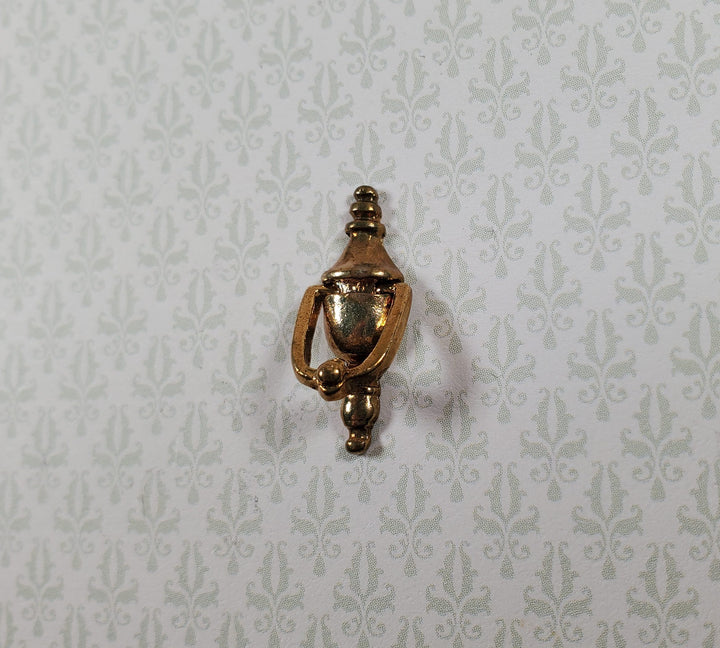 Dollhouse Door Knocker Movable Gold Brass Metal 1:12 Scale Miniature
