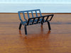 Dollhouse Fireplace Grate Log Rack Black Metal 1:12 Scale Miniature