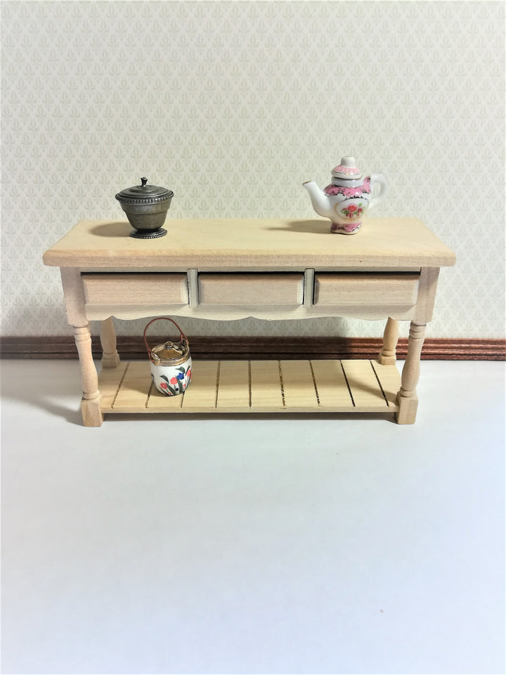 Dollhouse Miniature Ceramic Fancy Pink & White Teapot Removable Lid 1:12 Scale