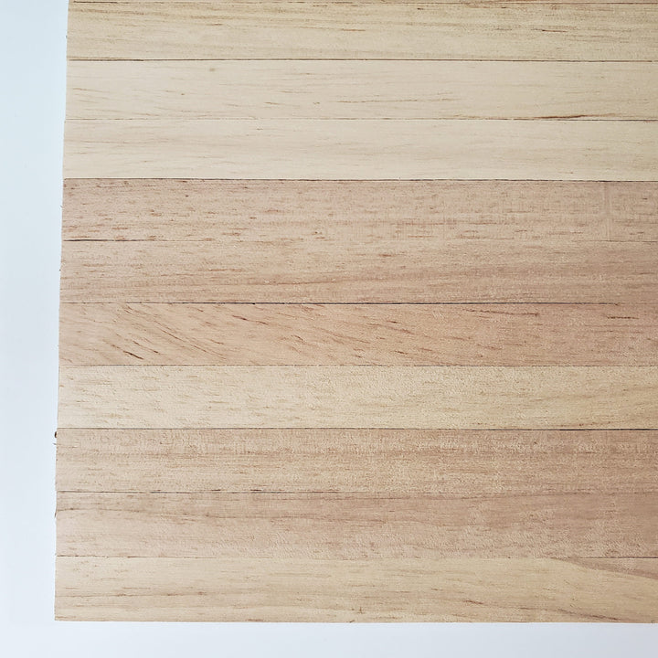 Dollhouse Natural Wood Flooring Wide Planks Peel & Stick 18" x 12" Miniatures