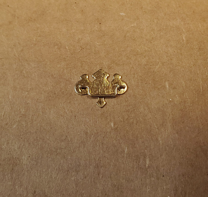 Dollhouse Drawer Pulls x10 Gold Plated Brass 1:12 Scale Chippendale Style