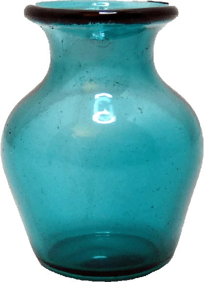 Dollhouse Aqua Glass Vase 1:12 Scale Miniature Decoration Flowers