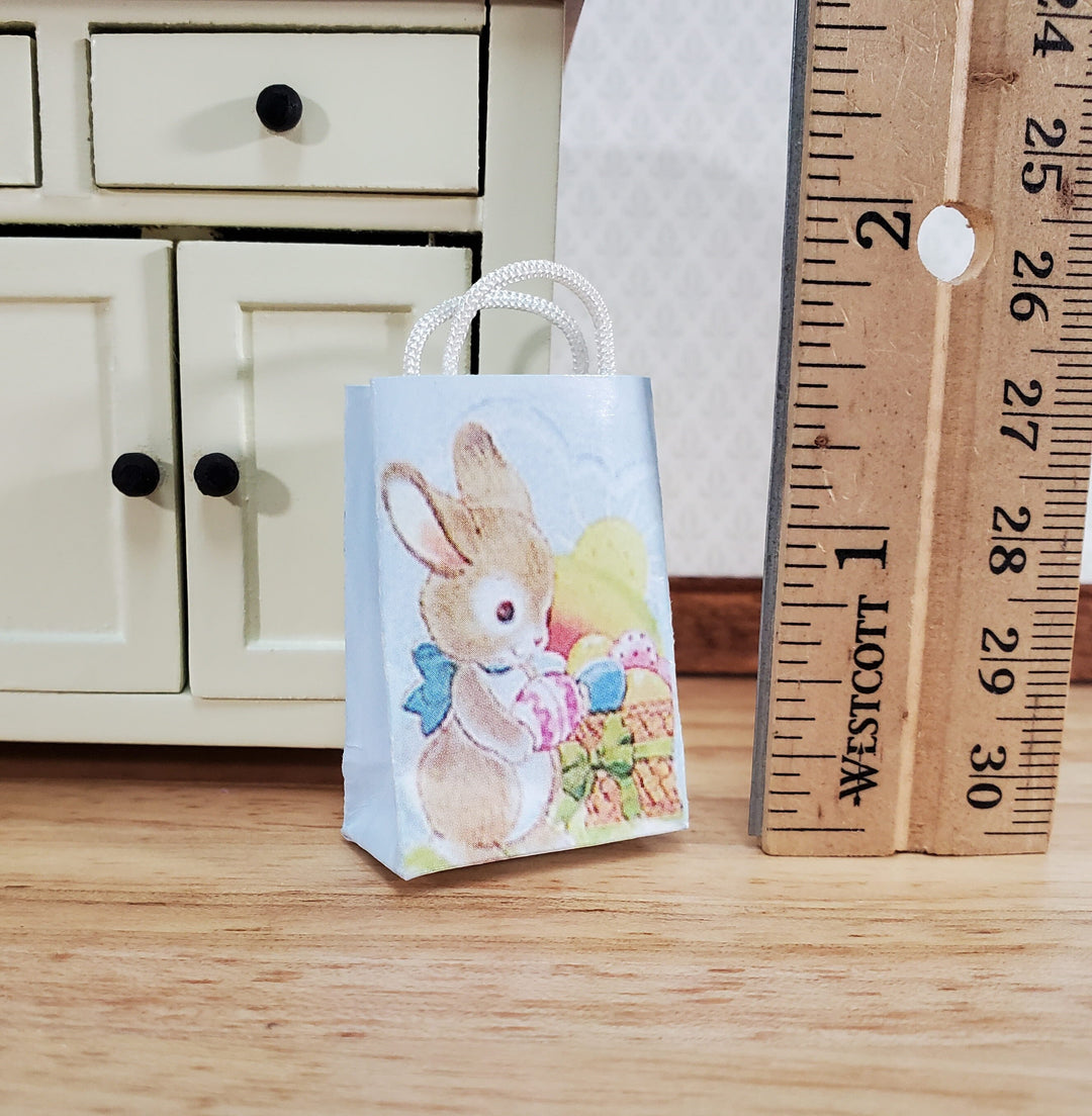 Dollhouse Easter Bunny Holiday Shopping Bag 1:12 Scale Miniature Accessory