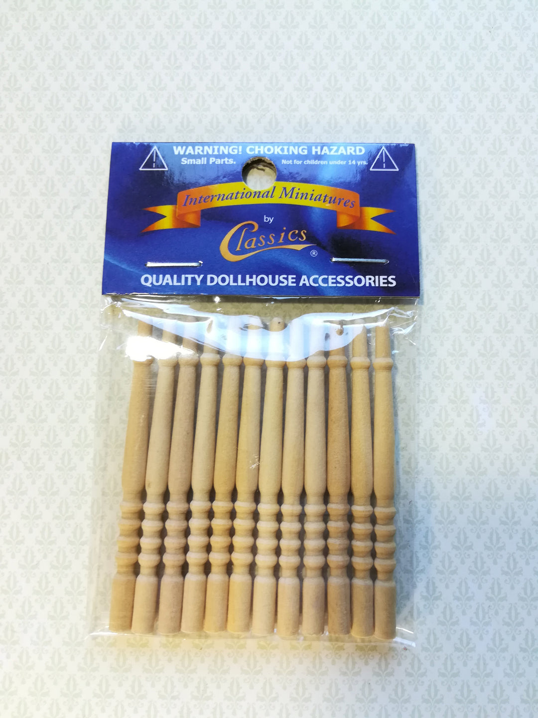 Dollhouse Miniature Spindles Stair Balusters 1:12 Scale 2 5/8" Tall posts