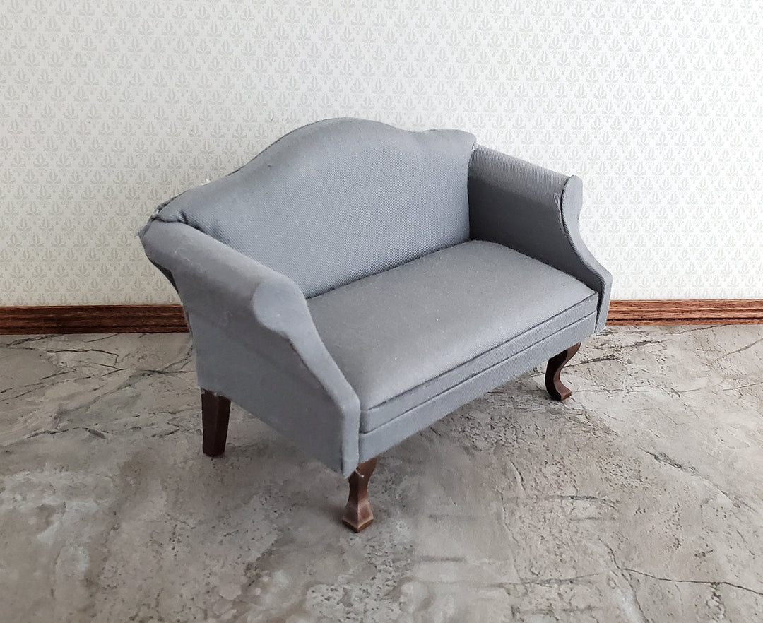 Dollhouse Modern Sofa Gray Couch 1:12 Scale Miniature Furniture