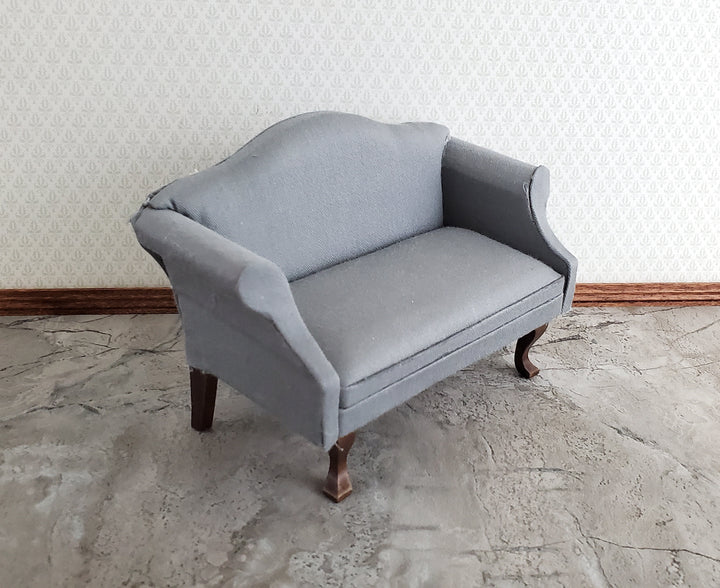 Dollhouse Modern Sofa Gray Couch 1:12 Scale Miniature Furniture