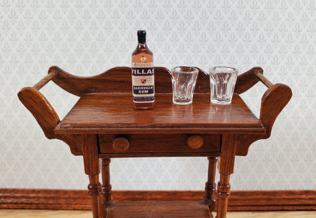 Dollhouse Bottle of Caribbean Rum 1:12 Scale Miniature 1" Tall