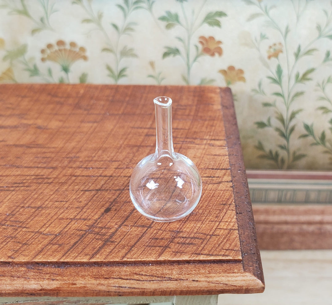 Dollhouse Onion Vase Jar Small Clear Glass 1:12 Scale Miniature Decor