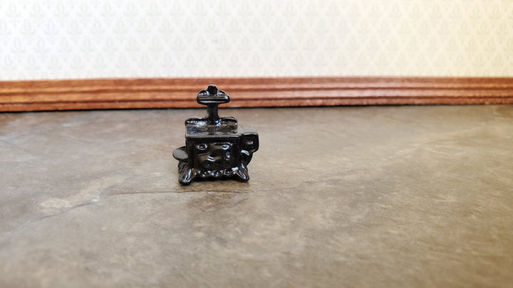 Dollhouse Miniature 1:144 Scale Stove Oven Black Large Micro Minis Furniture Metal