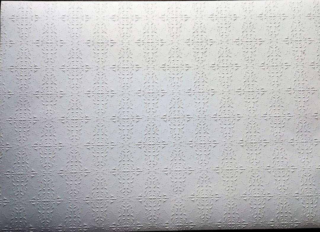 Dollhouse Miniature Ceiling Paper Embossed Textured 1:12 Scale 17 "x 12"