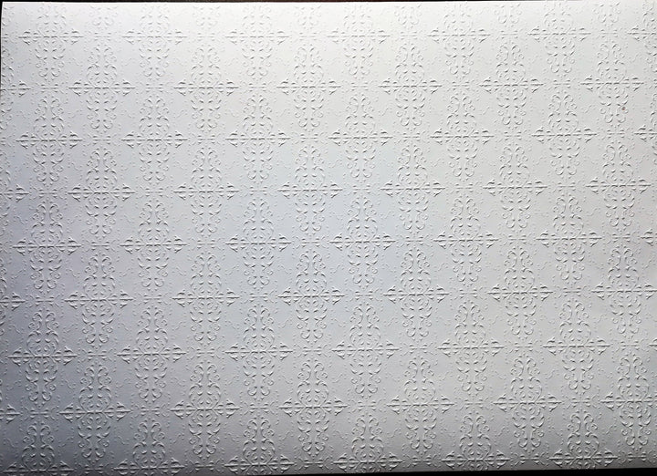 Dollhouse Miniature Ceiling Paper Embossed Textured 1:12 Scale 17 "x 12"