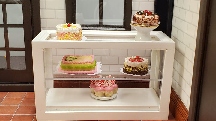 Dollhouse Round Cake with Peaches & Kiwi 1:12 Scale Miniature Food Bakery
