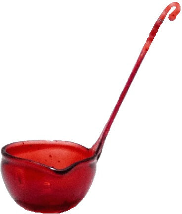 Dollhouse Red Glass Ladle 1:12 Scale Miniature Kitchen Food