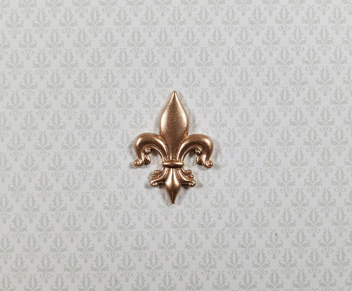 Fleur Di Lis Gold Metal Embellishment Wall Art 1 3/16" - MiniatureCrush