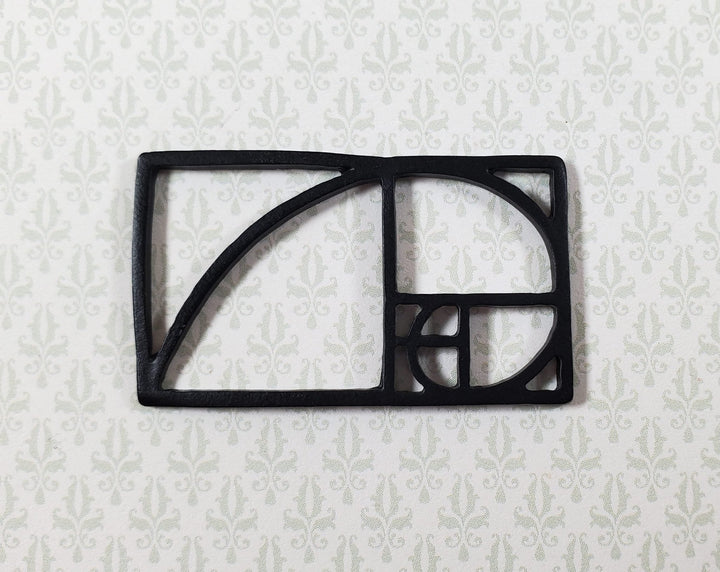 Golden Ratio Charm Jewelry Making Piece Black Metal Decoration 1 9/16" x 15/16" - Miniature Crush