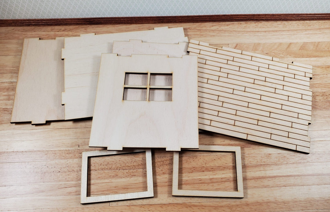 Half Scale Room Box DIY Kit Small Diorama Window Wood Floor 1:24 Miniature 6x4.5 - Miniature Crush