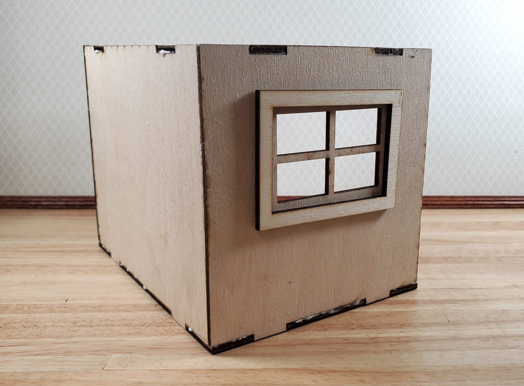 Half Scale Room Box DIY Kit Small Diorama Window Wood Floor 1:24 Miniature 6x4.5 - Miniature Crush