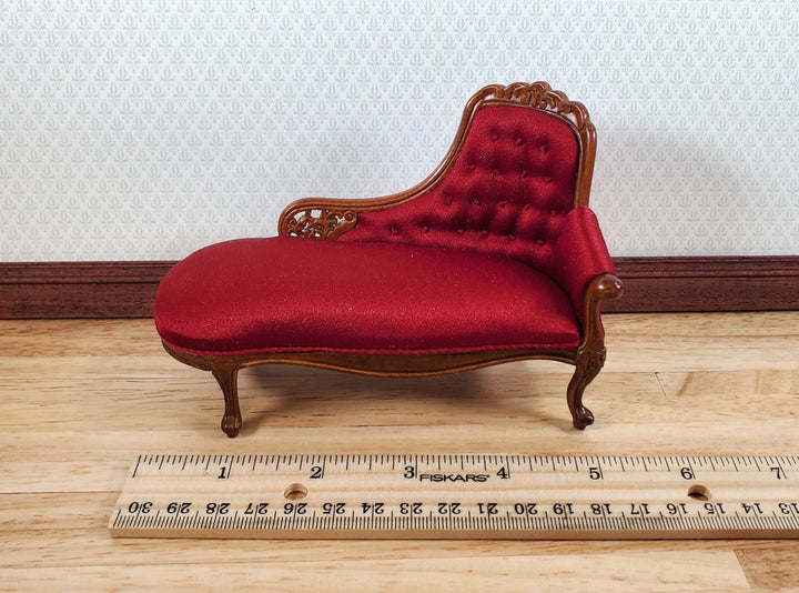 JBM Dollhouse Chase Lounge Sofa Louis XV Style 1:12 Miniature Furniture Couch - Miniature Crush