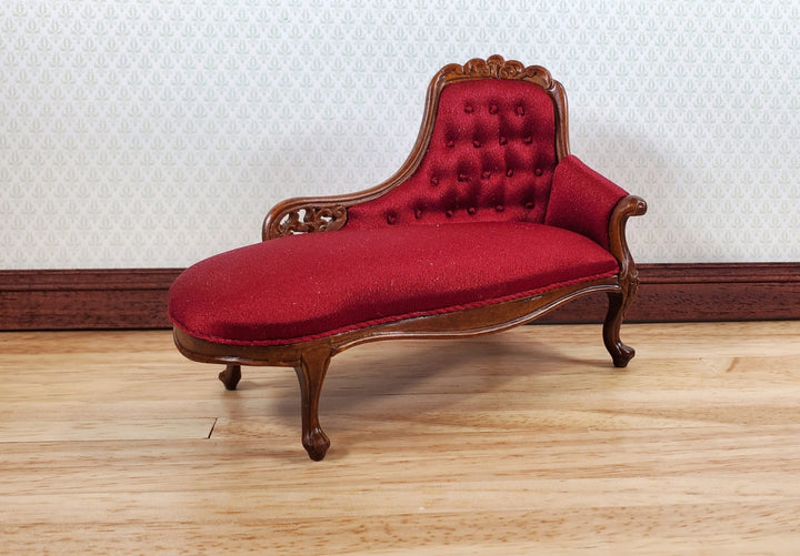 JBM Dollhouse Chase Lounge Sofa Louis XV Style 1:12 Miniature Furniture Couch - Miniature Crush