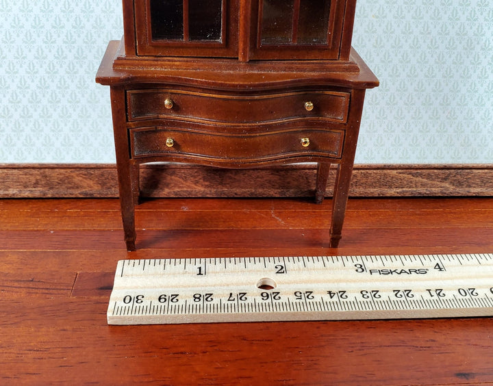 JBM Dollhouse Hepplewhite Chest Cabinet 1:12 Scale Furniture Walnut Finish - Miniature Crush