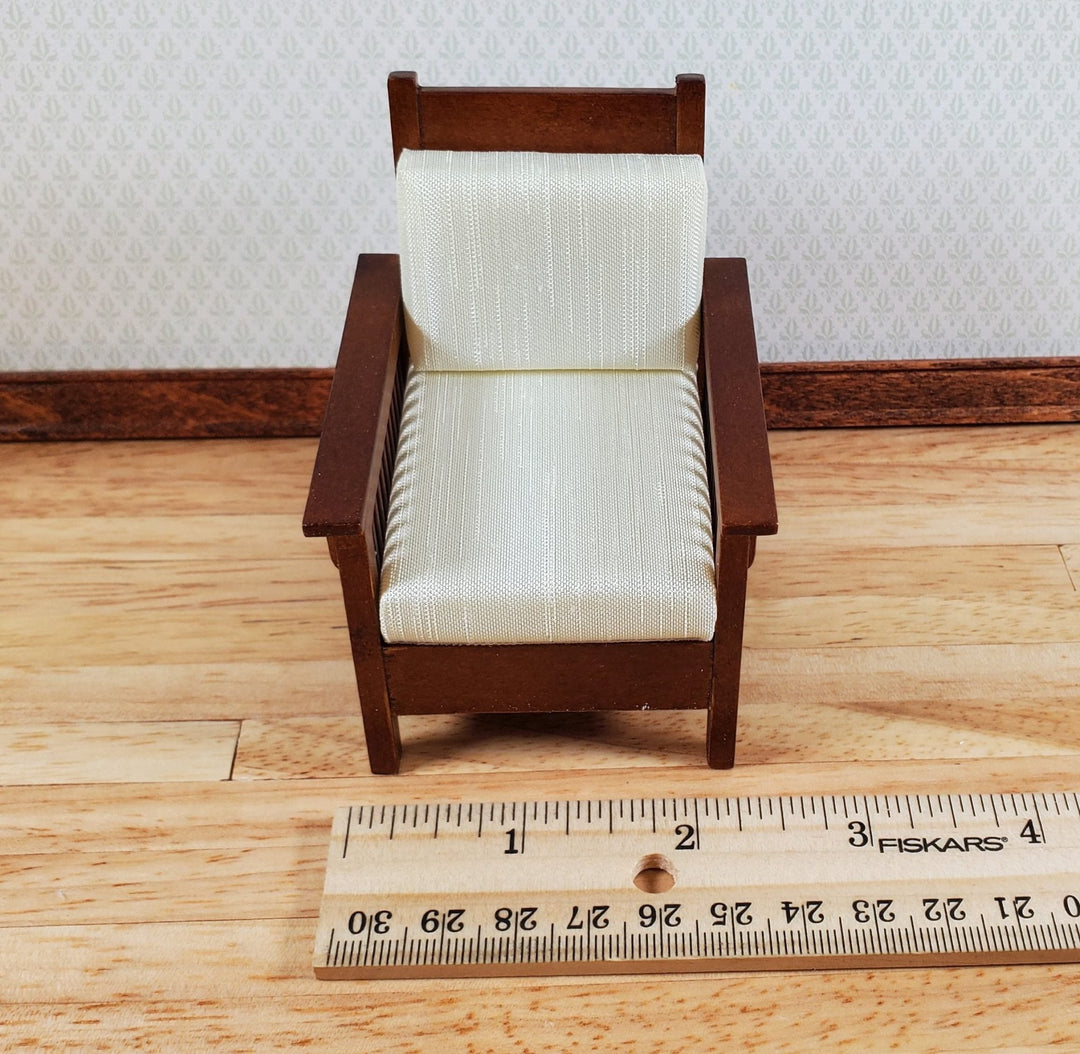 JBM Dollhouse Lounge Chair Mission Prairie Style 1:12 Scale Miniature Furniture - Miniature Crush