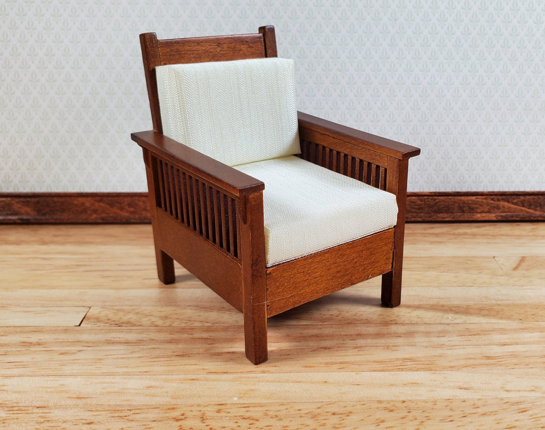 JBM Dollhouse Lounge Chair Mission Prairie Style 1:12 Scale Miniature Furniture - Miniature Crush