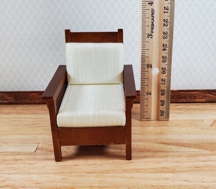 JBM Dollhouse Lounge Chair Mission Prairie Style 1:12 Scale Miniature Furniture - Miniature Crush