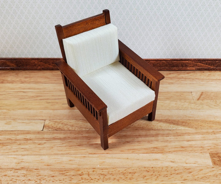 JBM Dollhouse Lounge Chair Mission Prairie Style 1:12 Scale Miniature Furniture - Miniature Crush