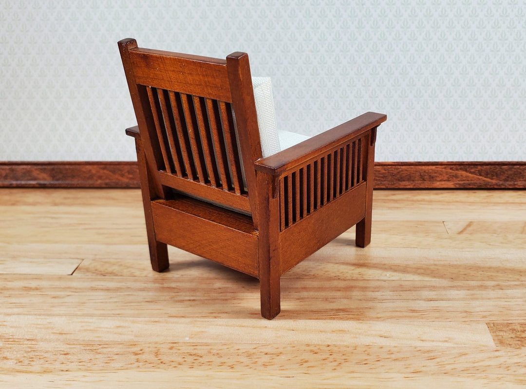 JBM Dollhouse Lounge Chair Mission Prairie Style 1:12 Scale Miniature Furniture - Miniature Crush