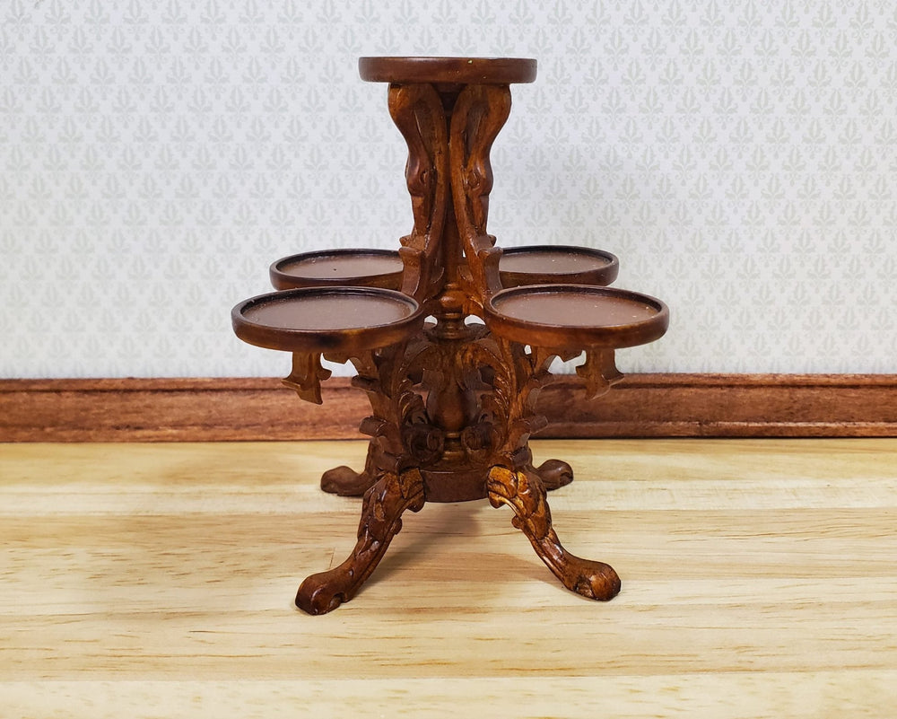 JBM Dollhouse Plant Stand 5 Tier Victorian Style 1:12 Scale Miniature - MiniatureCrush