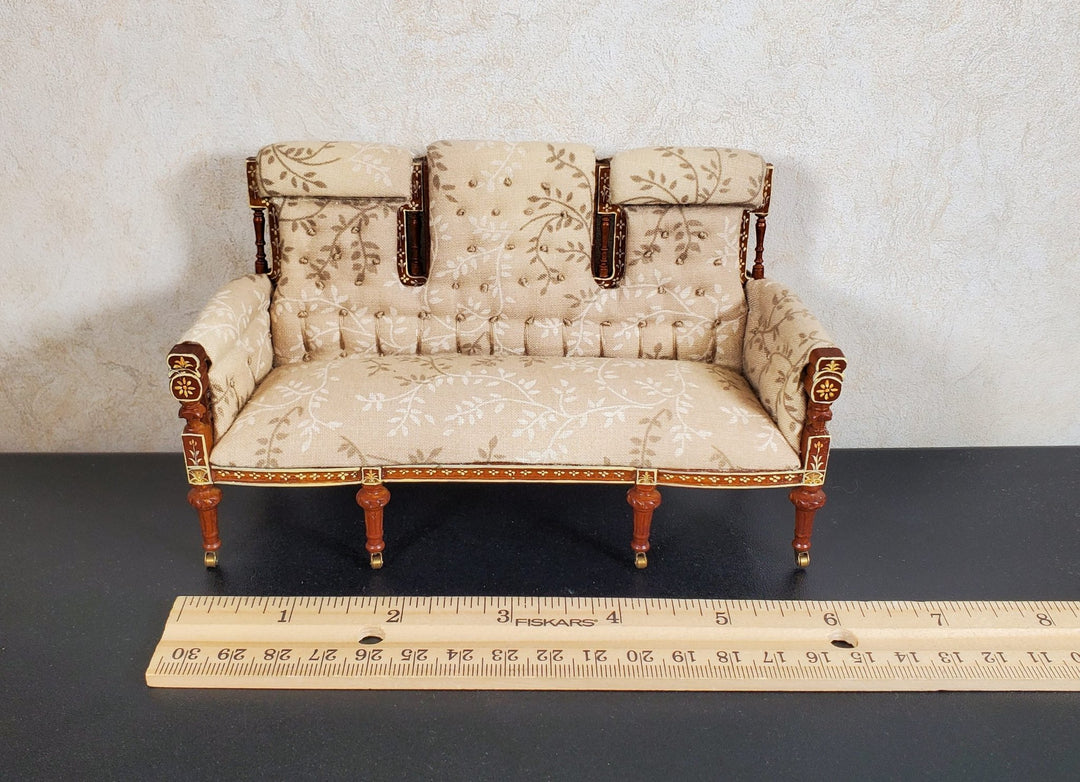 JBM Dollhouse Settee Sofa 18th Century French Style 1:12 Scale Miniature Furniture Couch - MiniatureCrush