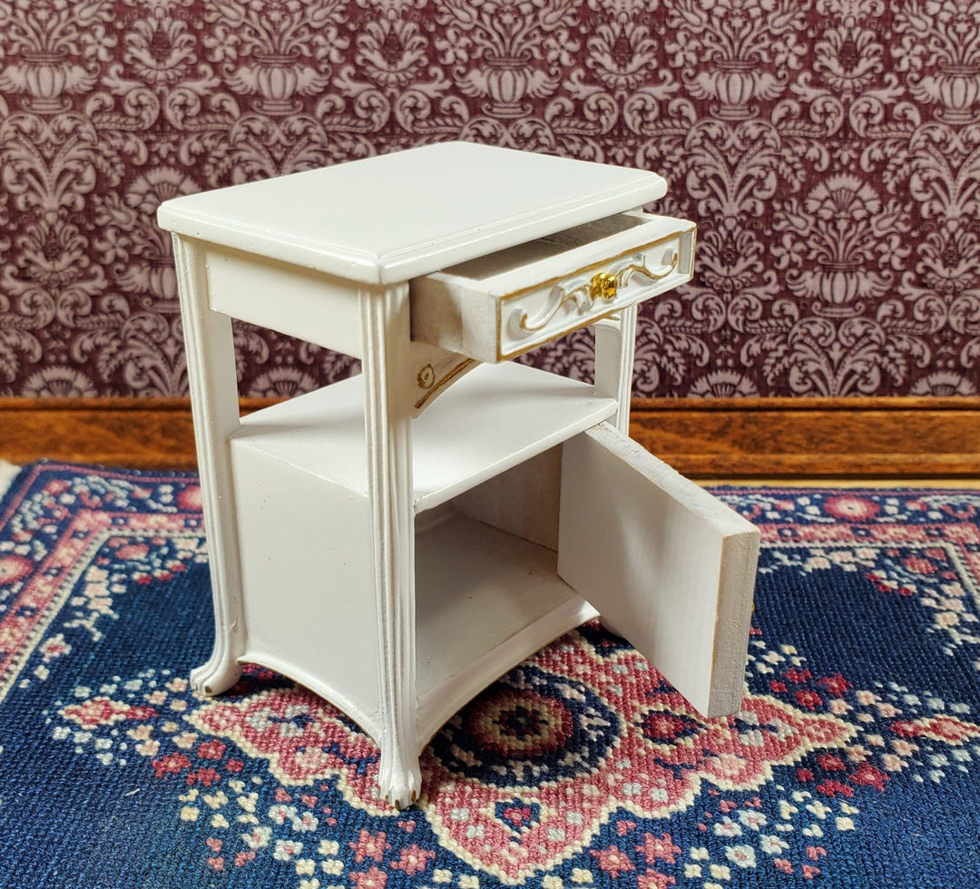 JBM Dollhouse Side Table or Nightstand Art Nouveau 1:12 Miniature Furniture - Miniature Crush