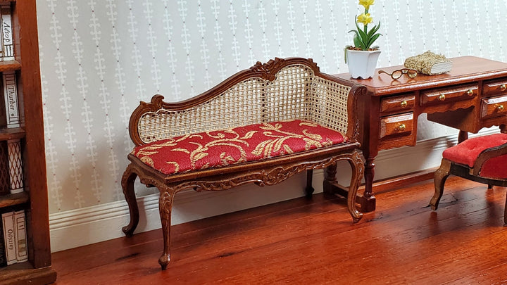 JBM Dollhouse Small Settee Rococo XV Style 1:12 Scale Miniature Wood Furniture - Miniature Crush