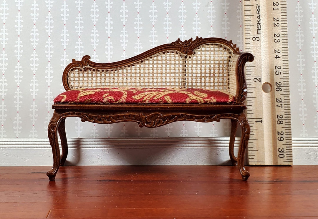 JBM Dollhouse Small Settee Rococo XV Style 1:12 Scale Miniature Wood Furniture - Miniature Crush