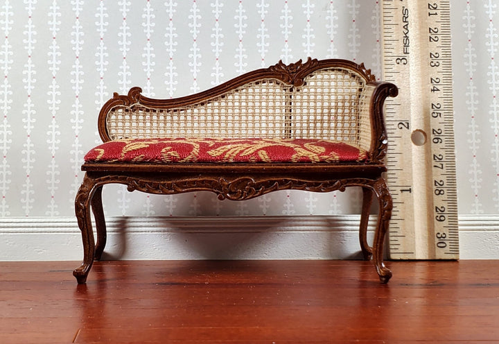 JBM Dollhouse Small Settee Rococo XV Style 1:12 Scale Miniature Wood Furniture - Miniature Crush